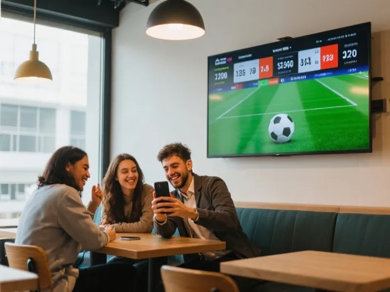 球迷查看世界盃比分與賽程